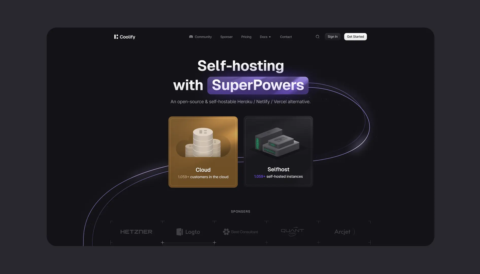 coolify website